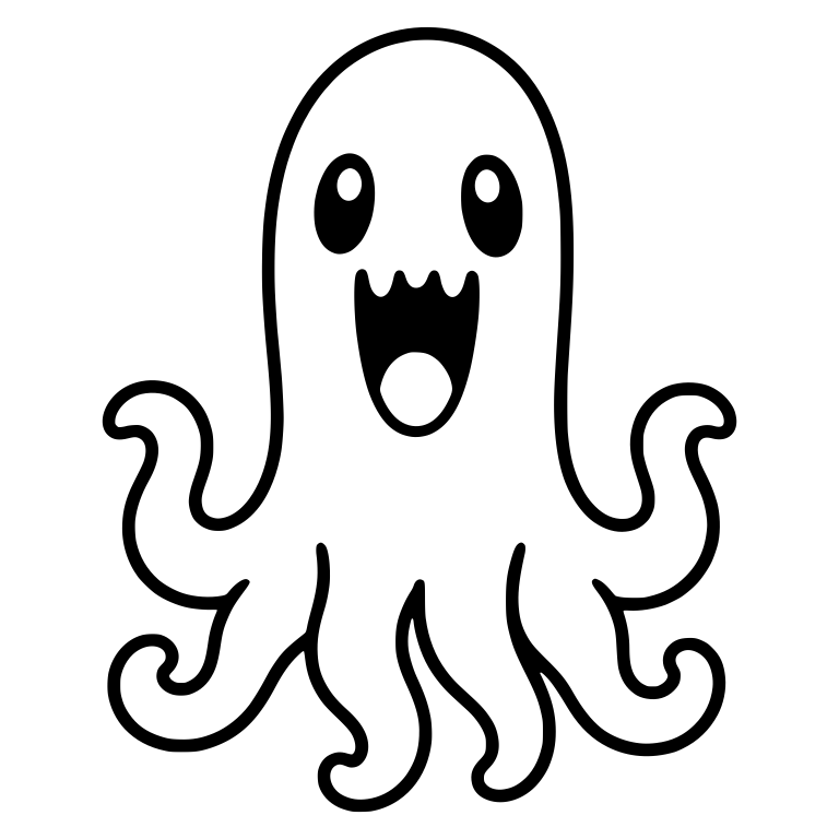 Tall Tentacle Monster With Wide Open Jagged Mouth — free fantasy-creature SVG cut file