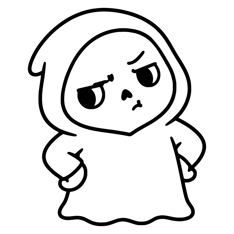Judging Reaper Standing With Hands on Hips — free characters SVG cut file
