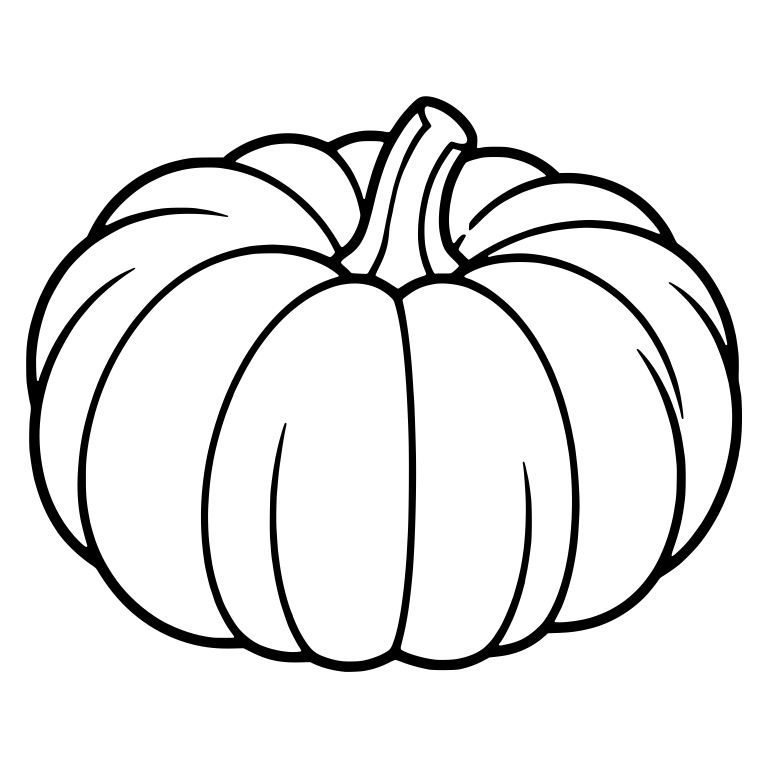 Flat Round Pumpkin With Extra Rib Lines — free floral SVG cut file