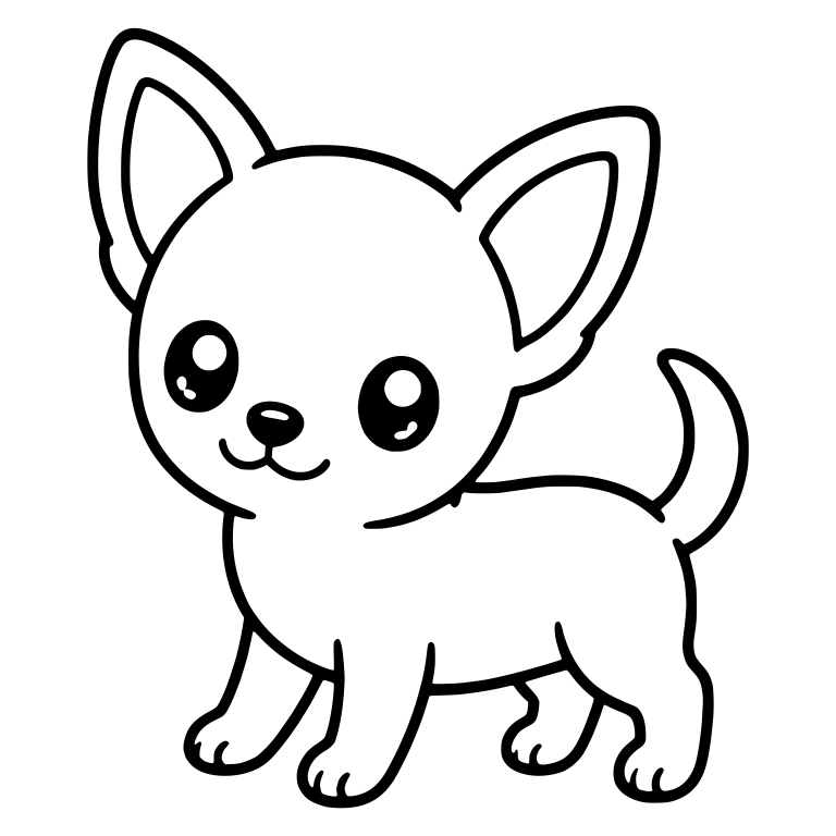 Standing Apple Head Chihuahua With Glossy Eyes — free animal SVG cut file