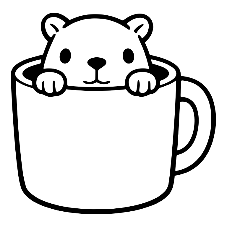 Capybara Peeking Out of a Big Coffee Mug — free animal SVG cut file