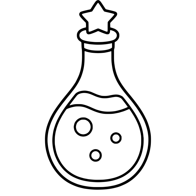 Teardrop Potion Flask With Star Stopper — free objects SVG cut file
